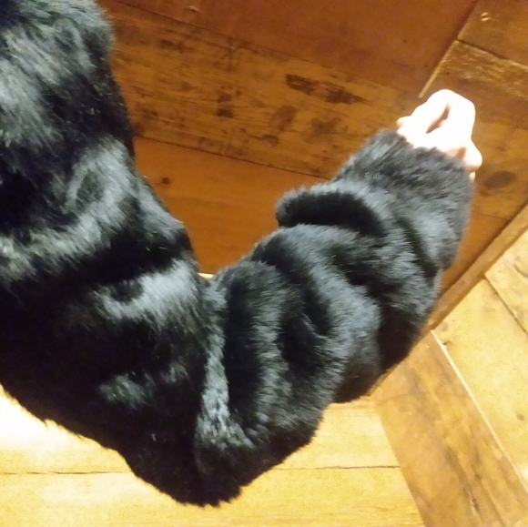 💯 rabbit fur black rabbit coat - Picture 10 of 13
